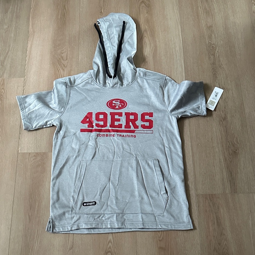 NFL 49ers Gray and Red Men’s Hoodie